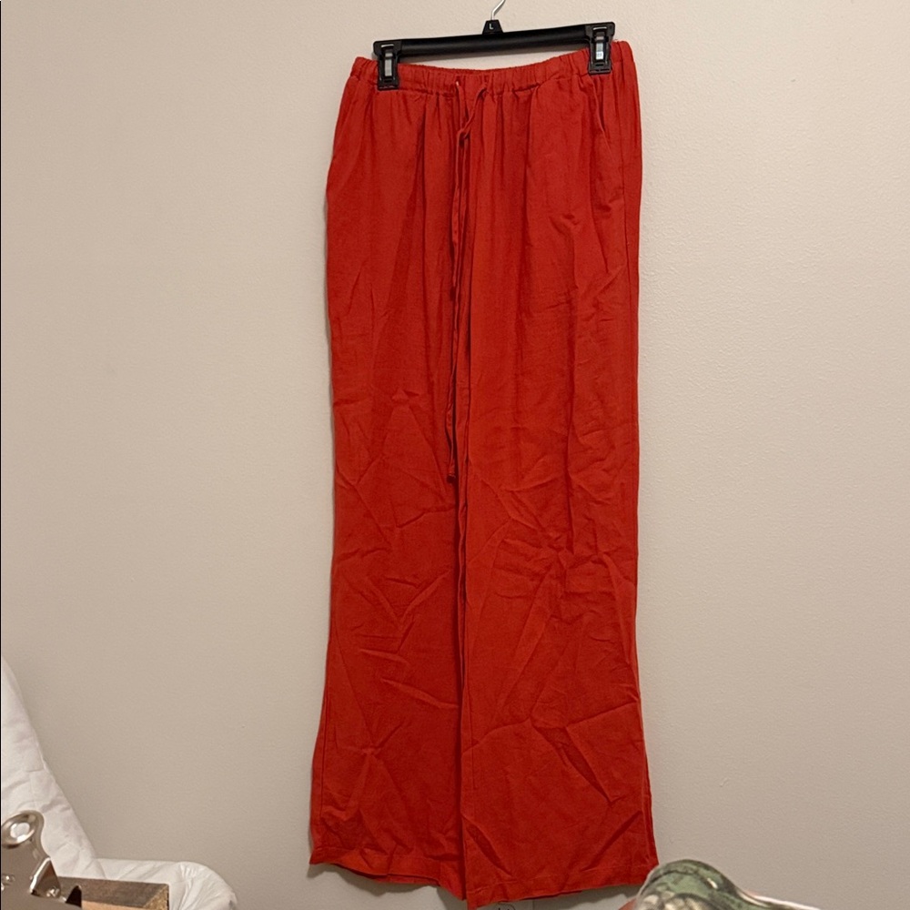 Apricot Wide-Leg Pants
